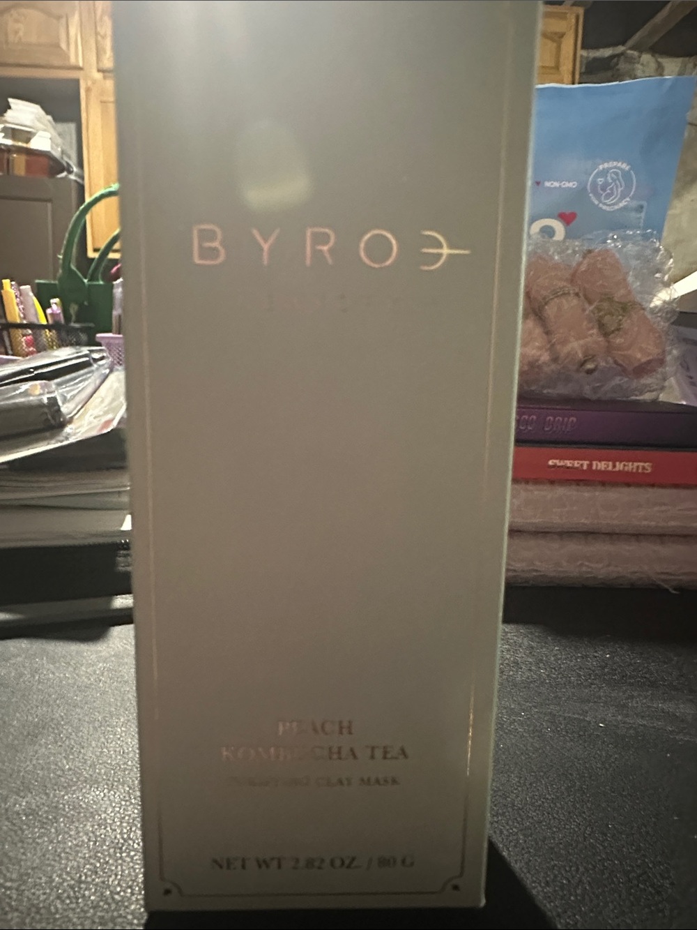 BYROE Peach Kombucha Tea Nourishing Clay Mask — Peach